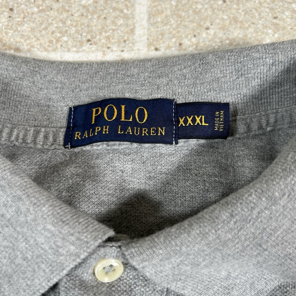 Polo Ralp Lauren Pima Soft Pony Mens 3XL Gray Short Sleeve Preppy Shirt - Picture 4 of 6